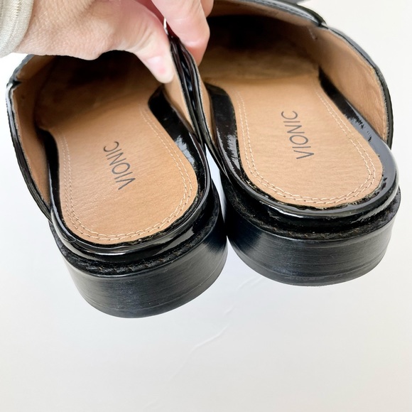 NEW Vionic Reagan Black Patent Mules Size 6.5 - Picture 7 of 12